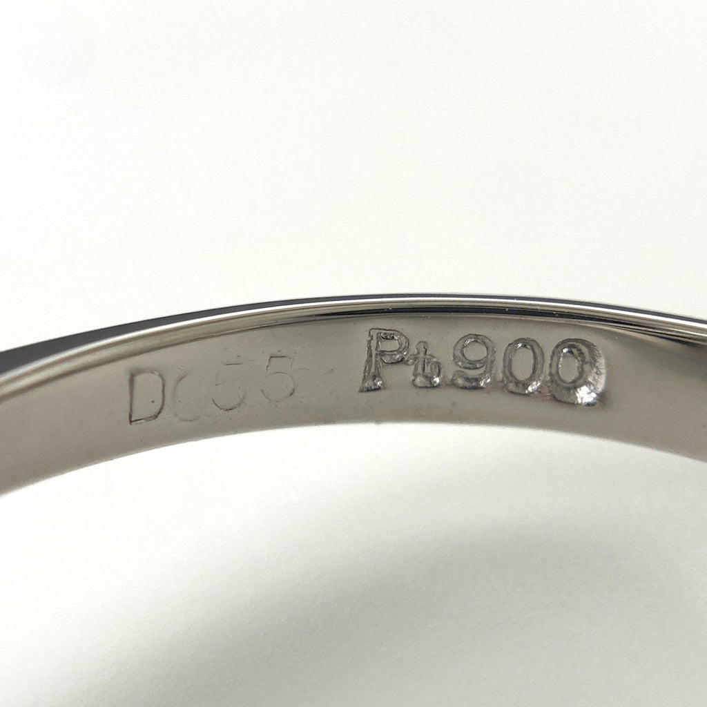 エメラルド デザインリング プラチナ 指輪 メレダイヤ リング 11号 Pt900 エメラルド ダイヤモンド レディース 【中古】nbjwl