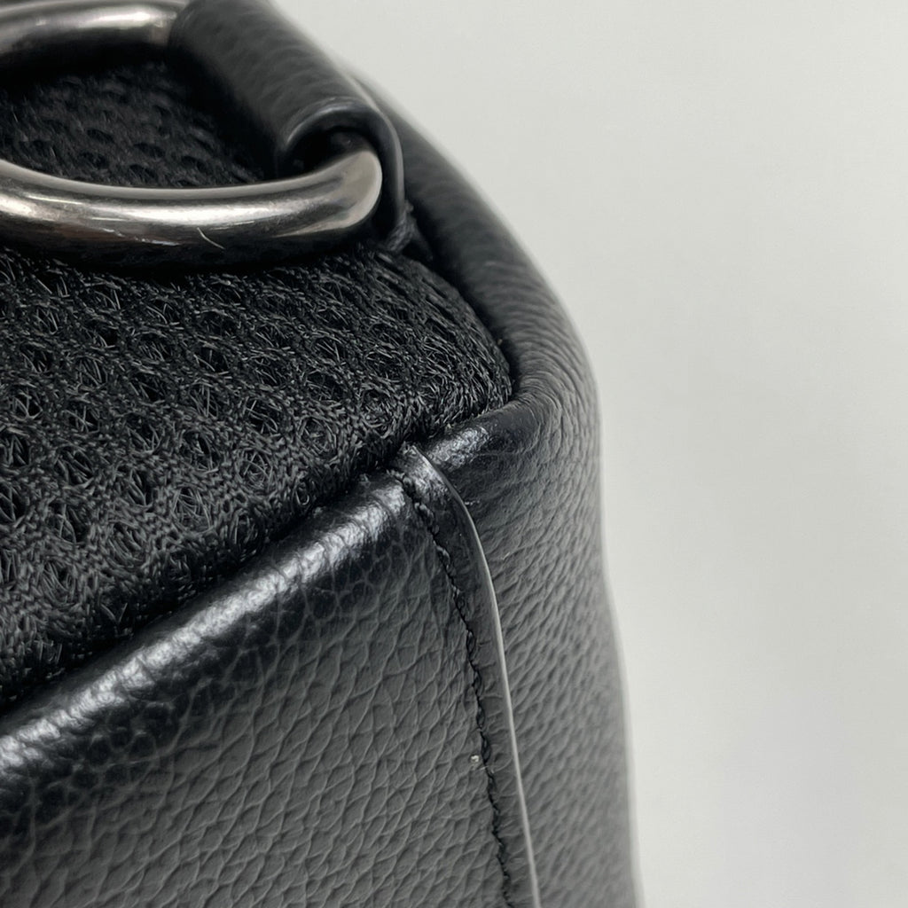 コーチ ロゴ ボディバッグ ショルダーバッグ ボディバッグ レザー ブラック ブルー F49318 メンズ 【中古】brbag