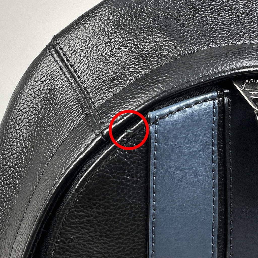 コーチ ロゴ ボディバッグ ショルダーバッグ ボディバッグ レザー ブラック ブルー F49318 メンズ 【中古】brbag