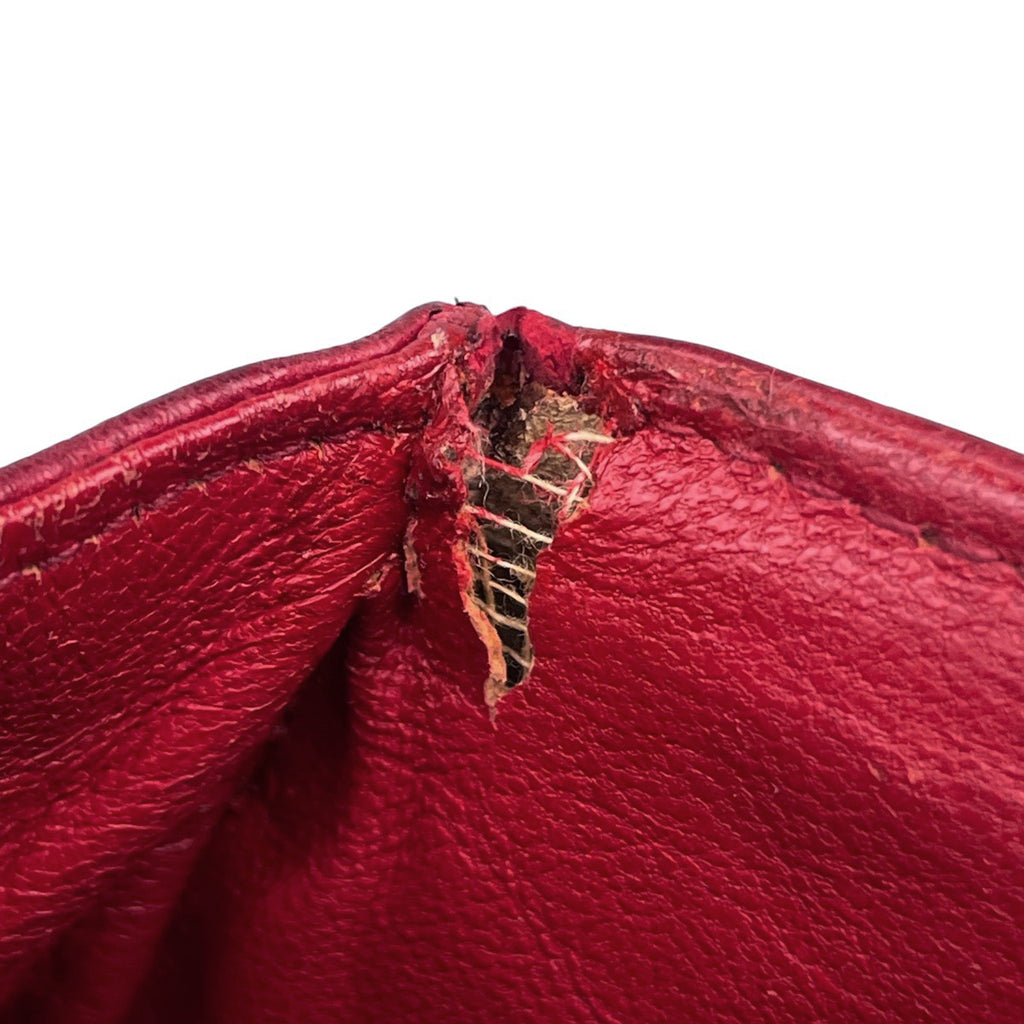 シャネル ココマーク チェーン ショルダーバッグ マトラッセ ショルダーバッグ レザー レッド レディース 【中古】brbag