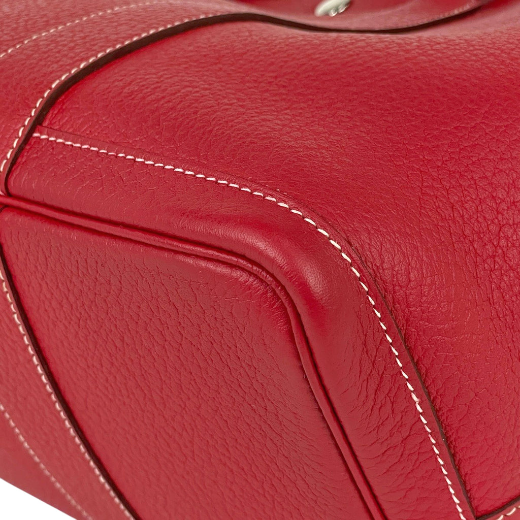 エルメス ガーデンパーティ PM ハンドバッグ トートバッグ レザー ルージュカザック □P レディース 【中古】brbag