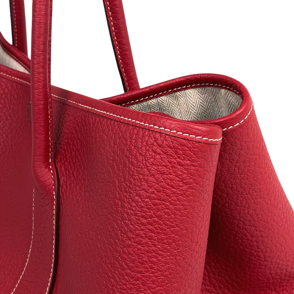 エルメス ガーデンパーティ PM ハンドバッグ トートバッグ レザー ルージュカザック □P レディース 【中古】brbag