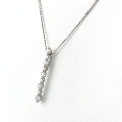 メレダイヤ デザインネックレス プラチナ ペンダント ネックレス Pt900 Pt850 ダイヤモンド レディース 【中古】nbjwl