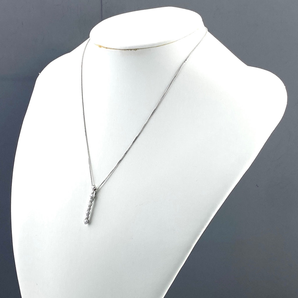 メレダイヤ デザインネックレス プラチナ ペンダント ネックレス Pt900 Pt850 ダイヤモンド レディース 【中古】nbjwl