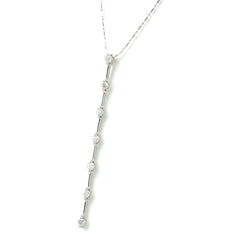 メレダイヤ デザインネックレス WG ホワイトゴールド ペンダント スイング ネックレス K18 WG ダイヤモンド レディース 【中古】nbjwl