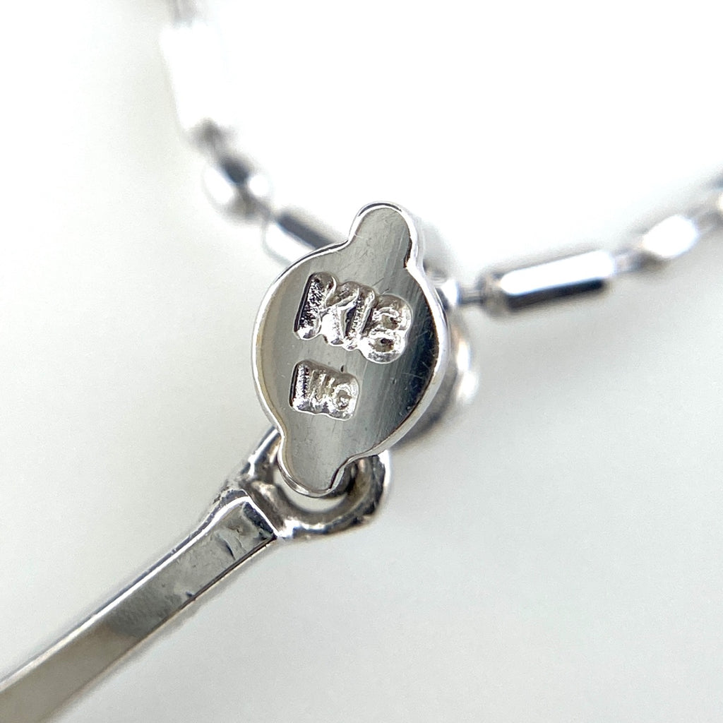メレダイヤ デザインネックレス WG ホワイトゴールド ペンダント スイング ネックレス K18 WG ダイヤモンド レディース 【中古】nbjwl