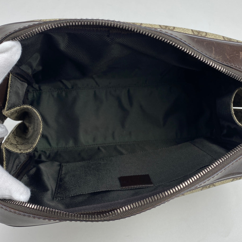 グッチ GG柄 セカンドバッグ ポーチ セカンドバッグ コーティングキャンバス ブラウン 108801 レディース 【中古】brbag