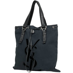イヴ・サンローラン カハラ トート YSL ハンドバッグ トートバッグ キャンバス ブラック レディース 【中古】