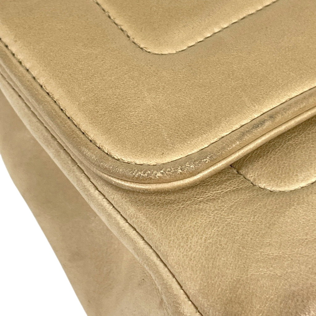 シャネル ココマーク チェーン ショルダーバッグ レザー ベージュ レディース 【中古】brbag