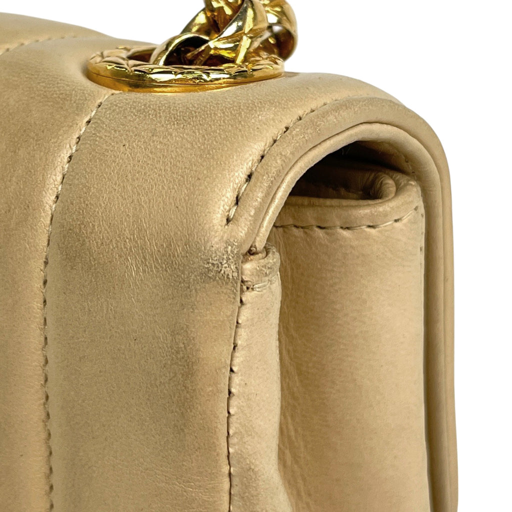 シャネル ココマーク チェーン ショルダーバッグ レザー ベージュ レディース 【中古】brbag