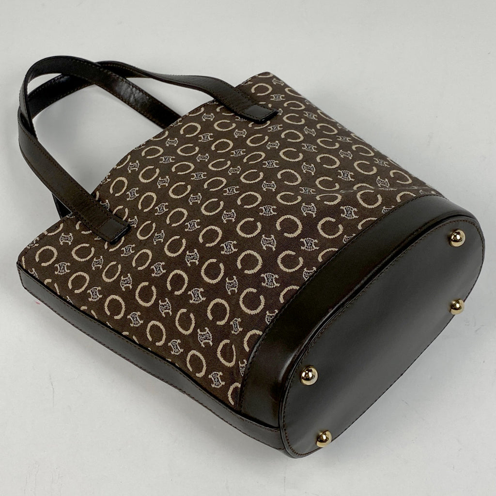 セリーヌ Cマカダム柄 トートバッグ ハンドバッグ トートバッグ キャンバス ブラウン レディース 【中古】brbag