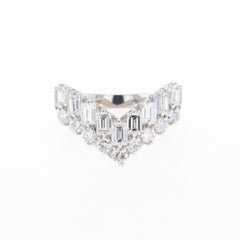 メレダイヤ デザインリング プラチナ 指輪 リング 12号 Pt900 ダイヤモンド レディース 【中古】nbjwl