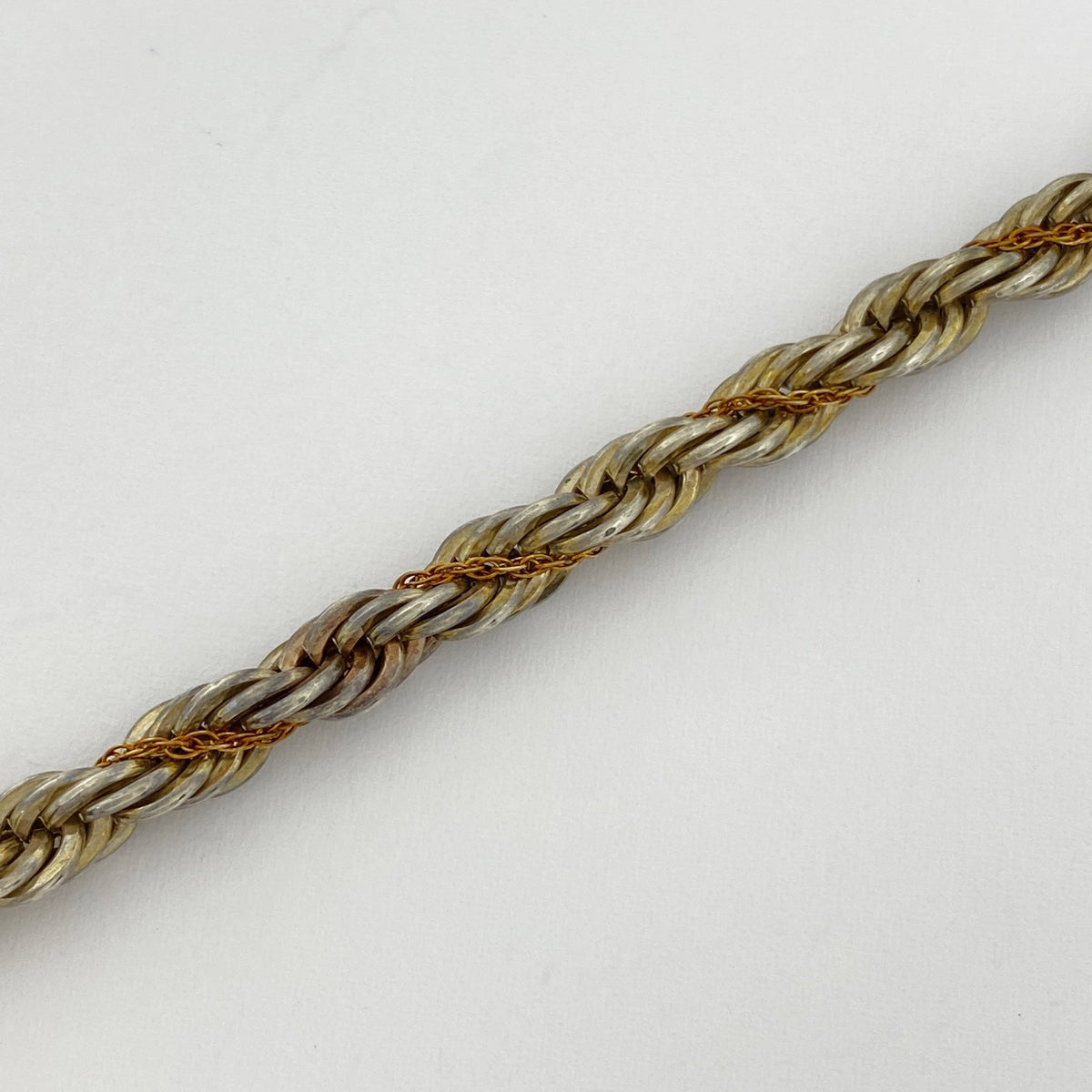 ▲美品/2個 ティファニー コンビ ツイスト ネックレス ブレス K18シルバー バイセル公式】ティファニー ツイスト チェーン ネックレス