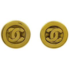 シャネル ココマーク ラウンド イヤリング 丸型 イヤリング GP ゴールド レディース 【中古】bracc