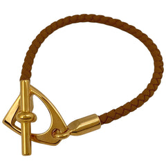 エルメス エトリエ ブレスレット パーソナルオーダー ブレスレット レザー ピンクゴールド ブラウン レディース 【中古】bracc