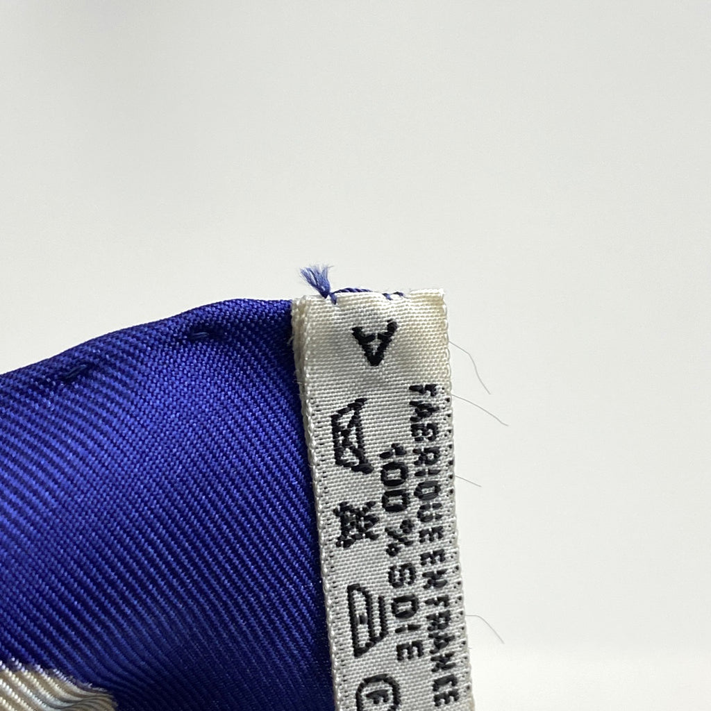 エルメス カレ 90 Etendards et Bonnieres 旗 スカーフ シルク ネイビー マルチカラー レディース 【中古】brbag