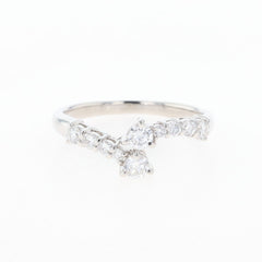 メレダイヤ デザインリング プラチナ 指輪 リング 12.5号 Pt900 ダイヤモンド レディース 【中古】nbjwl