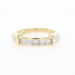 メレダイヤ デザインリング YG イエローゴールド 指輪 リング 9号 K18 ダイヤモンド レディース 【中古】nbjwl