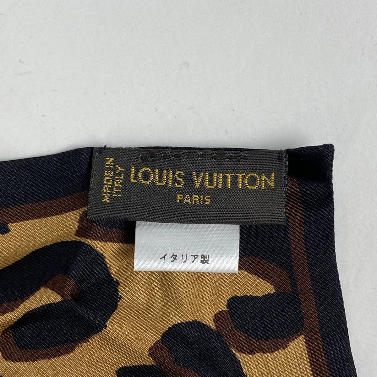 バイセル公式】ルイ・ヴィトン バンドー レオパード柄 リボン スカーフ