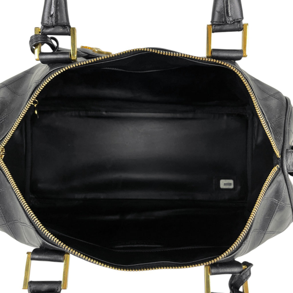 シャネル ビコローレ ハンドバッグ ミニボストン 2WAY ショルダーバッグ ハンドバッグ レザー ブラック レディース 【中古】