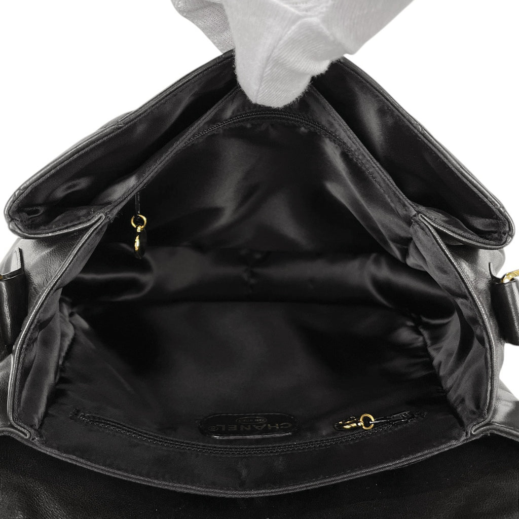シャネル ココマーク ショルダーバッグ マトラッセ ショルダーバッグ レザー ブラック レディース 【中古】