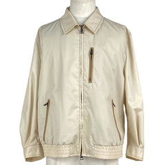 サルヴァトーレフェラガモ ロゴボタン ジップアップ ブルゾン ジャンパー アウター ブルゾン コットン ナイロン ベージュ メンズ 【中古】 brapp