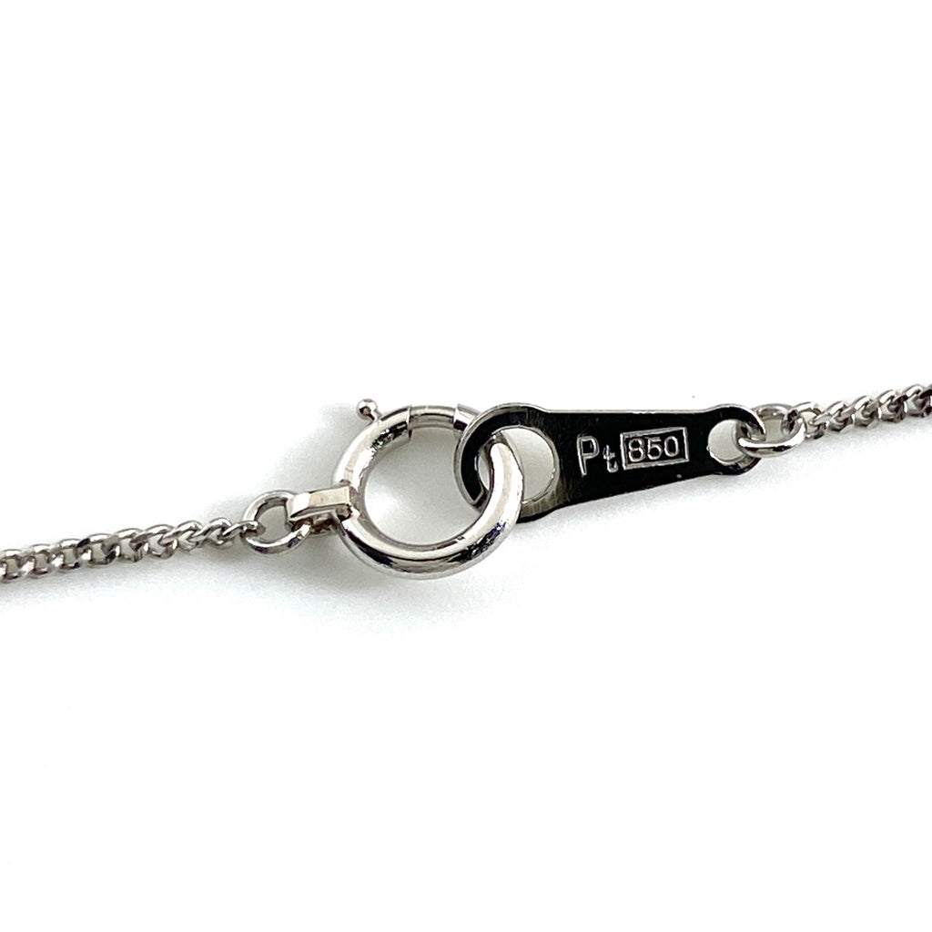 フラワーモチーフ デザインネックレス プラチナ ペンダント メレダイヤ 花 ネックレス Pt900 Pt850 ダイヤモンド レディース 【中古】nbjwl