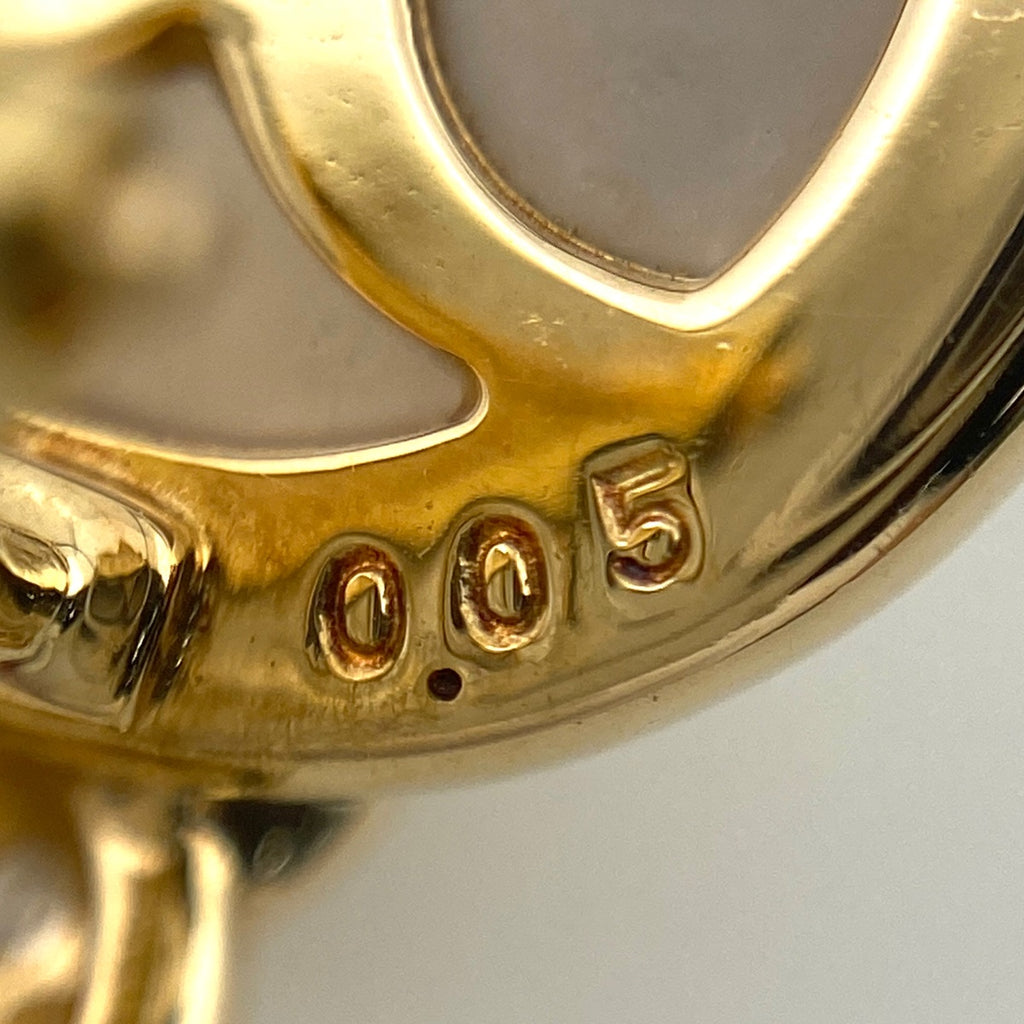 タサキ パール デザインイヤリング YG イエローゴールド メレダイヤ 真珠 イヤリング K18 パール ダイヤモンド レディース 【中古】brjwl