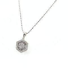 メレダイヤ デザインネックレス WG ホワイトゴールド ペンダント ネックレス K18 WG ダイヤモンド レディース 【中古】  nbjwl
 ラッピング可