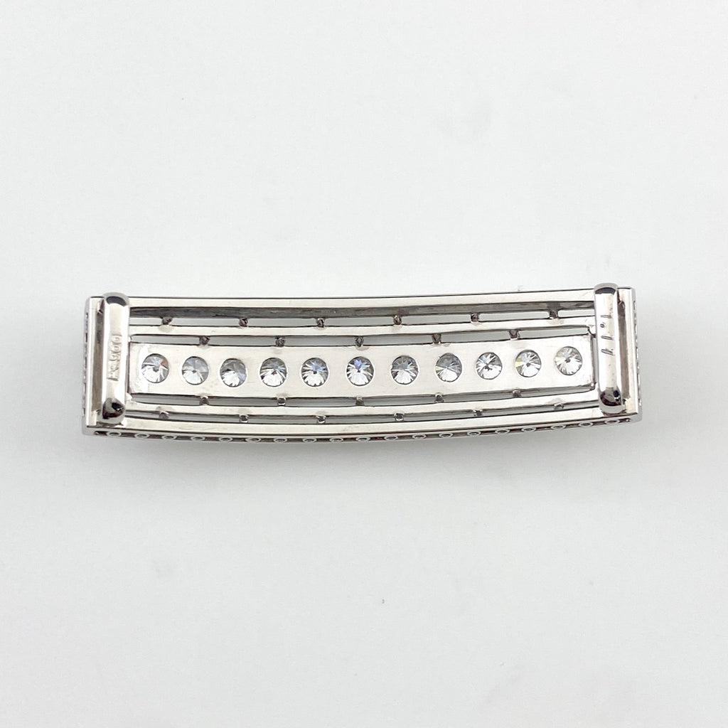 PT900 ダイヤモンド 帯留め プラチナ 1.11CT レディース 中古 nbjwl