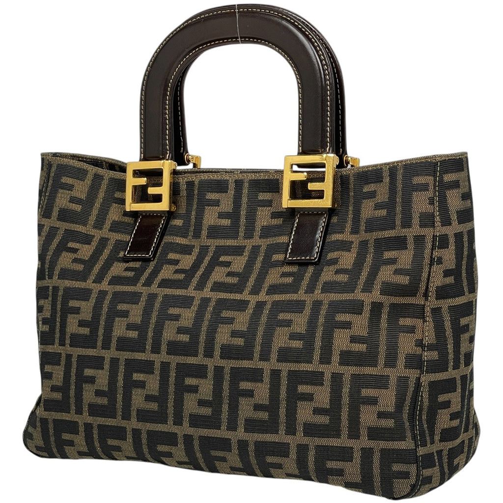 フェンディ ズッカ柄 ハンドバッグ 手提げ ハンドバッグ キャンバス ブラウン レディース 【中古】brbag