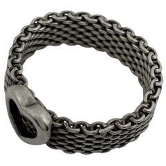 ティファニー サマセット メッシュ リング ハート リング 18号 シルバー925 シルバー レディース 【中古】bracc