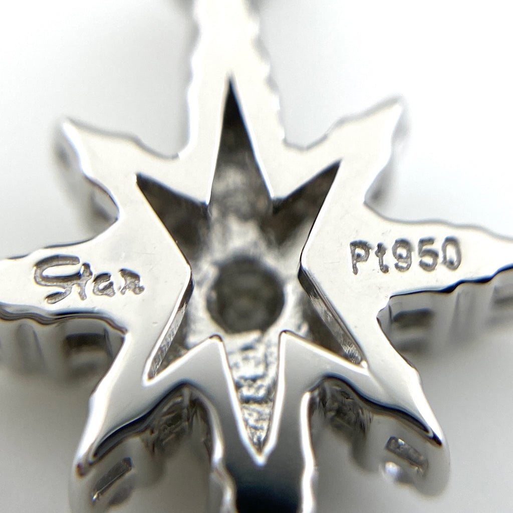 スタージュエリー メレダイヤ デザインネックレス プラチナ ペンダント ネックレス Pt950 ダイヤモンド レディース 【中古】brjwl