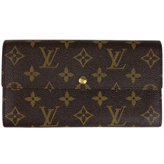 ルイ・ヴィトン ポシェット ポルト モネ クレディ 札入れ 小銭入れ 二つ折り 長財布 モノグラム ブラウン M61725 レディース 【中古】brbag