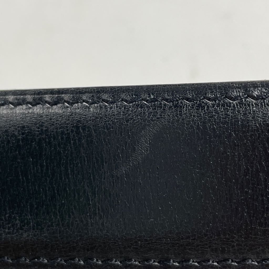 エルメス コンスタンス リバーシブル Hベルト □E刻印 ベルト ボックスカーフ ブラック　ボルドー レディース 【中古】brbag
