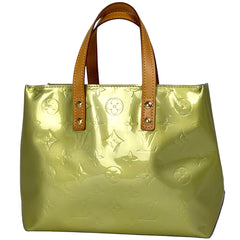 ルイ・ヴィトン リード PM 手提げ トート エナメル パテントレザー ハンドバッグ モノグラムヴェルニ グリ(グレー) M91145 レディース 【中古】brbag