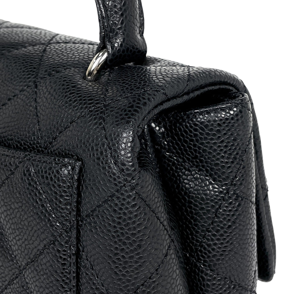 シャネル ココマーク ハンドバッグ マトラッセ ハンドバッグ キャビアスキン ブラック レディース 【中古】brbag