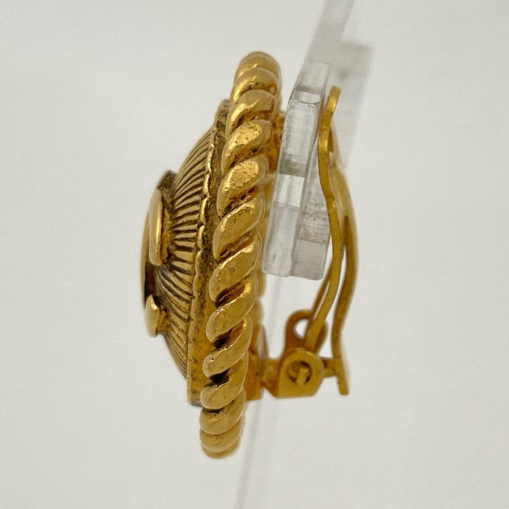 シャネル ココマーク ラウンド イヤリング CC イヤリング GP ゴールド レディース 【中古】bracc