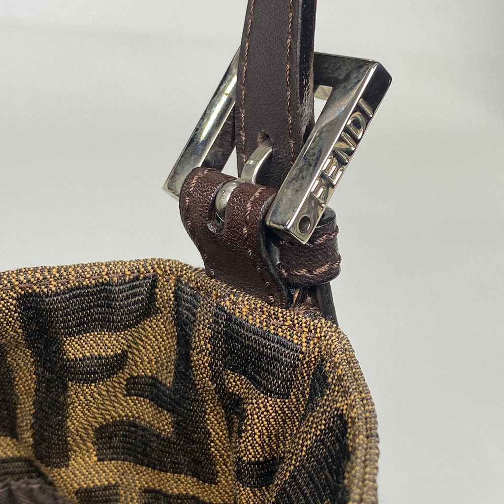 フェンディ ズッカ柄 ショルダーバッグ キャンバス ブラウン 26727 レディース 【中古】brbag