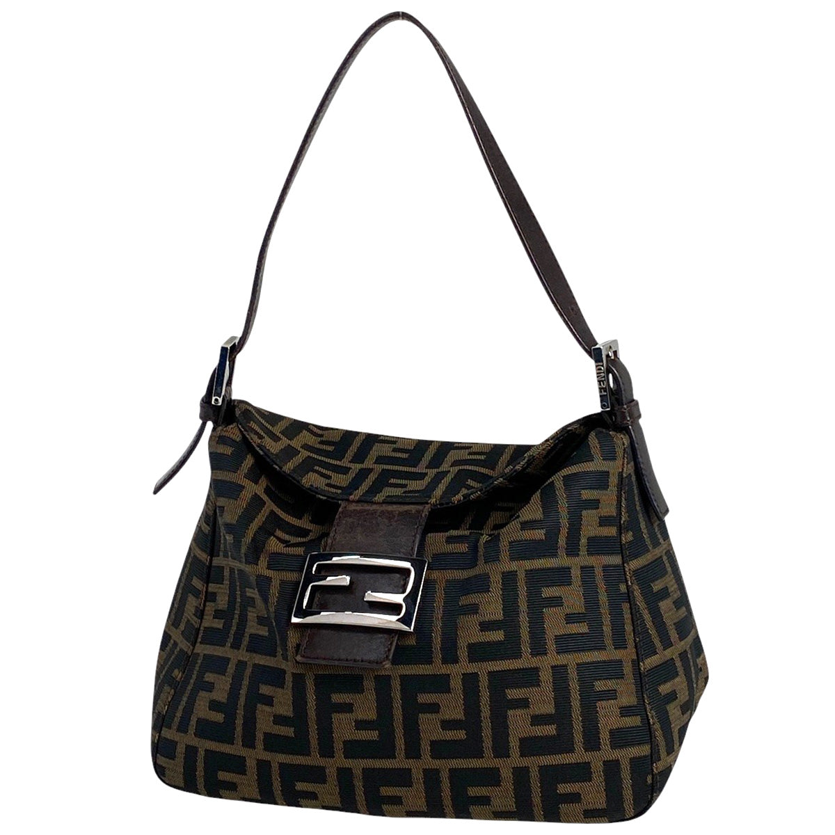 美品】FENDI フェンディ ズッカ柄 リネンスイングトップ Lサイズ 黒