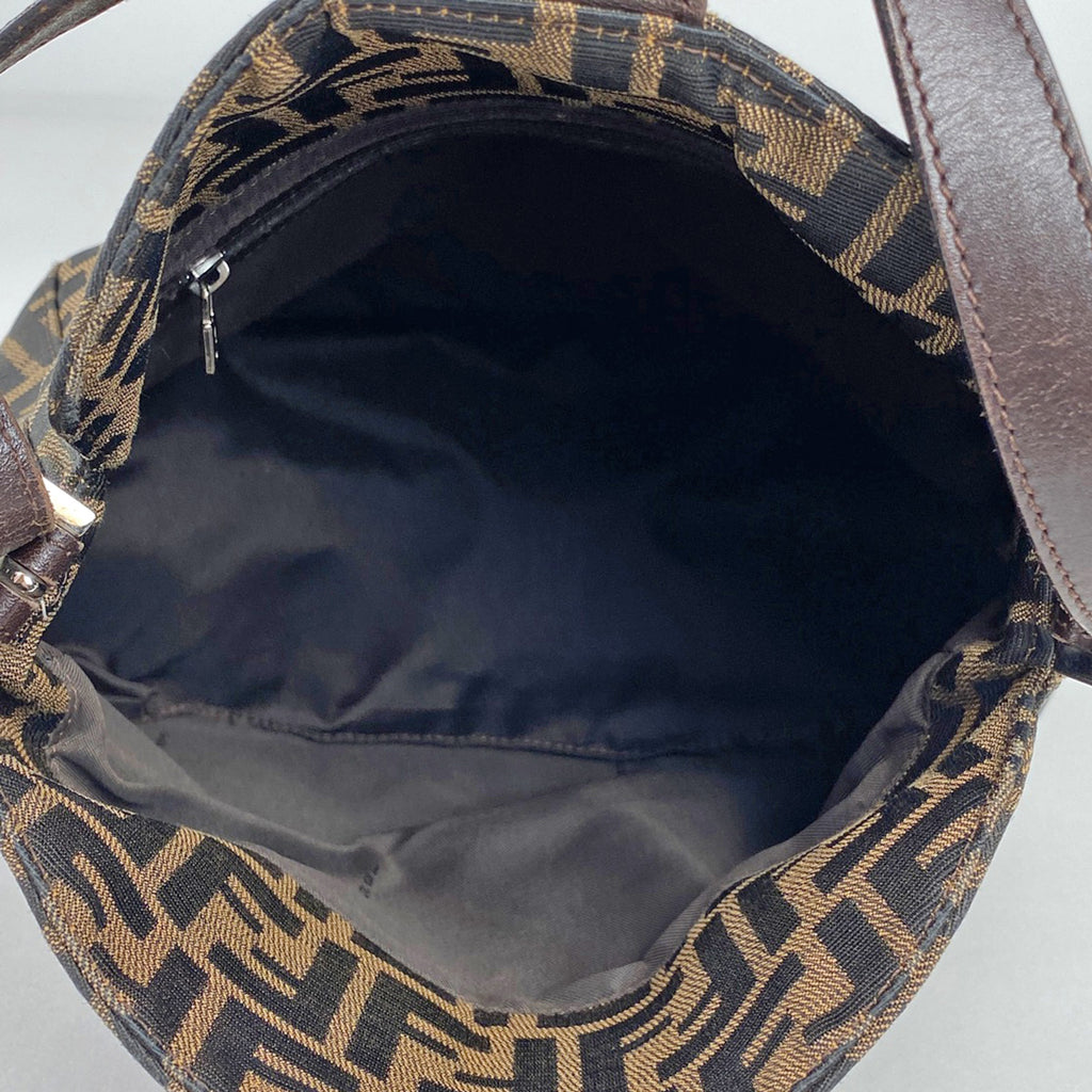 フェンディ ズッカ柄 ショルダーバッグ ハンドバッグ ワンショルダー ショルダーバッグ キャンバス ブラウン 26426 レディース 【中古】brbag