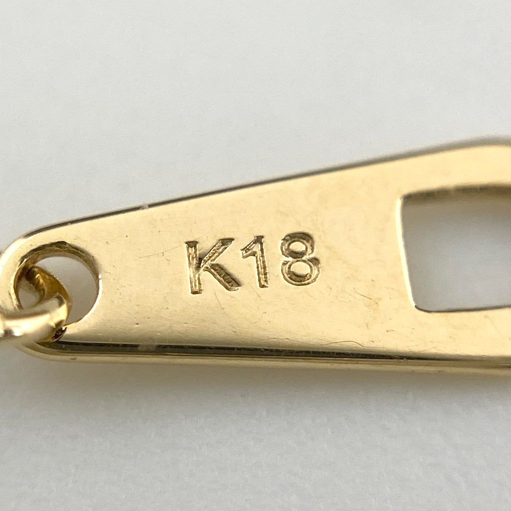 メレダイヤ デザインネックレス YG イエローゴールド ペンダント ネックレス K18 ダイヤモンド レディース 【中古】nbjwl