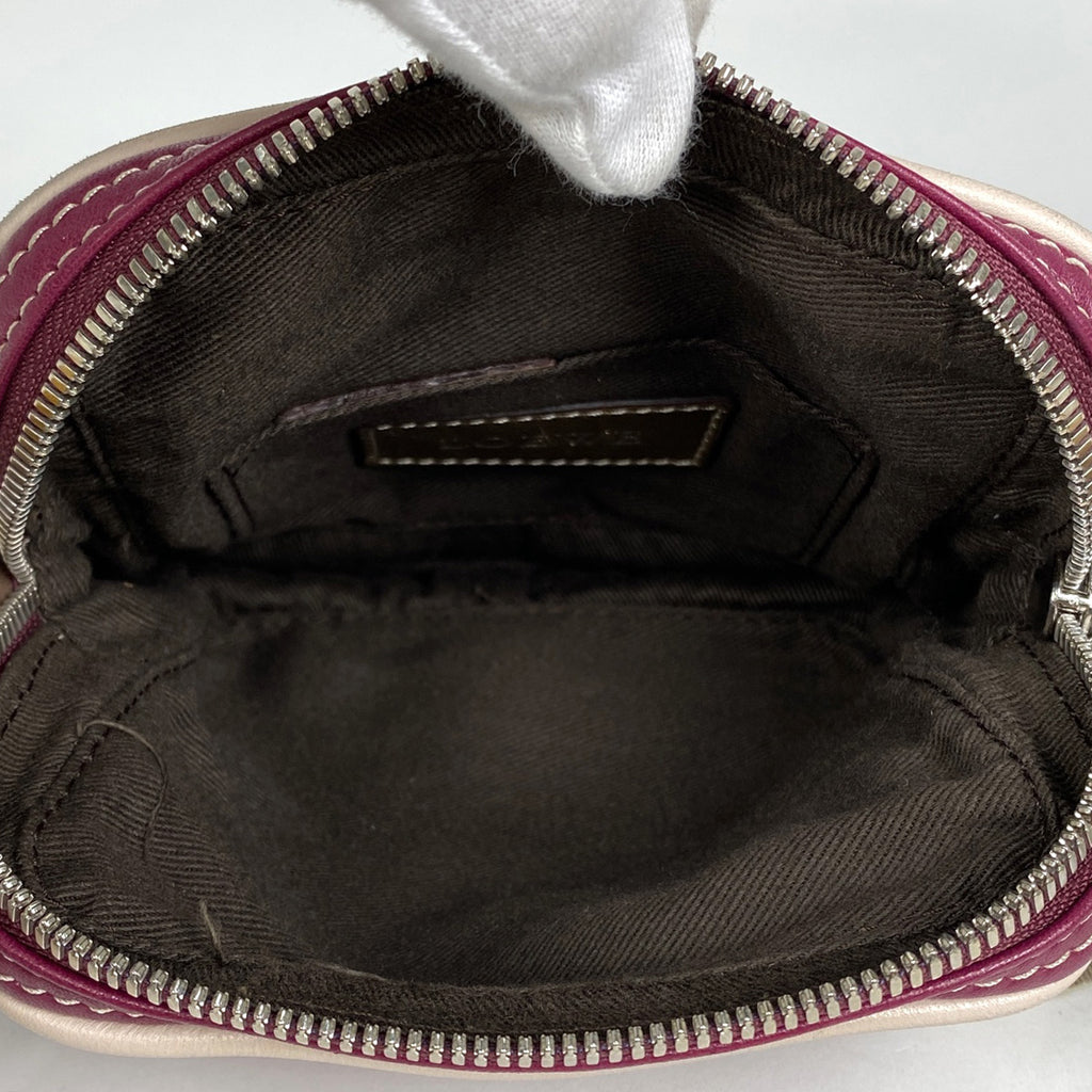 ロエベ アナグラム ショルダーバッグ フリンジ 斜め掛け ショルダーバッグ レザー パープル レディース 【中古】brbag