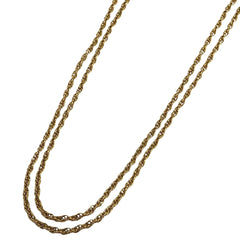 シャネル 2連 チェーン ネックレス ロング ネックレス GP ゴールド レディース 【中古】 bracc