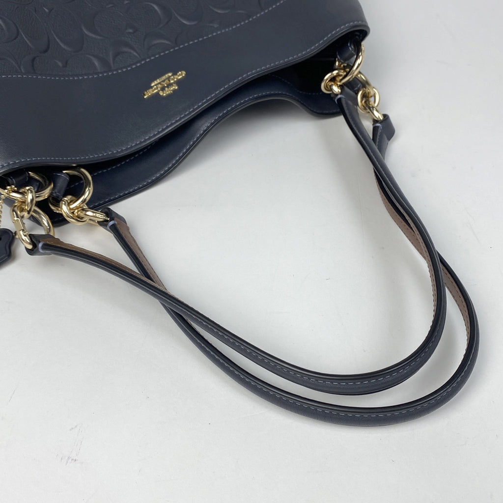 【最終値引き】 コーチ レキシー ショルダーバッグ 肩掛け ハンドバッグ シグネチャー エンボス加工 ショルダーバッグ レザー グレー F25954 レディース 【中古】brbag