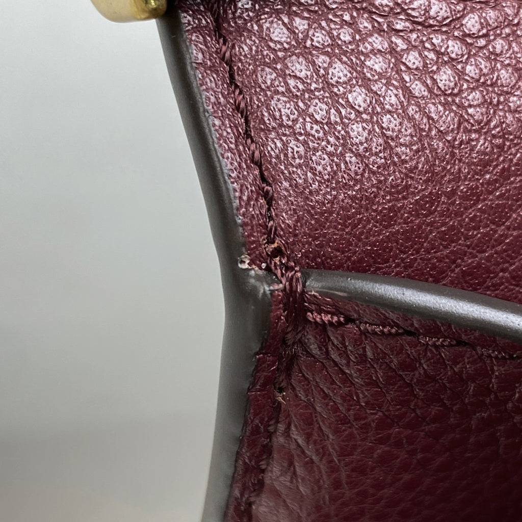 トリーバーチ ロゴ ショルダーバッグ 斜め掛け ショルダーバッグ レザー ボルドー レディース 【中古】brbag