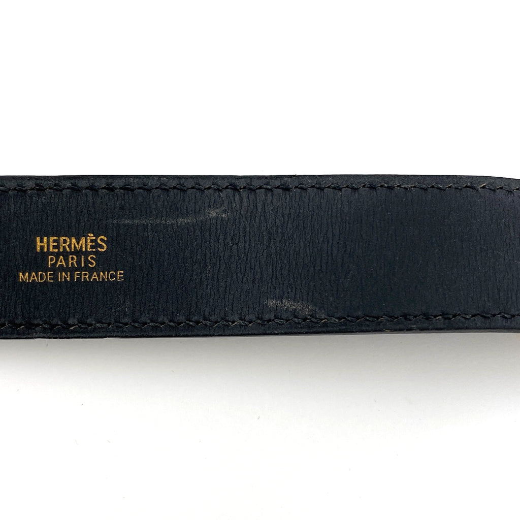エルメス アルテミス ブレスレット バングル 腕輪 ブレスレット レザー GP ブラック ゴールド レディース 【中古】bracc