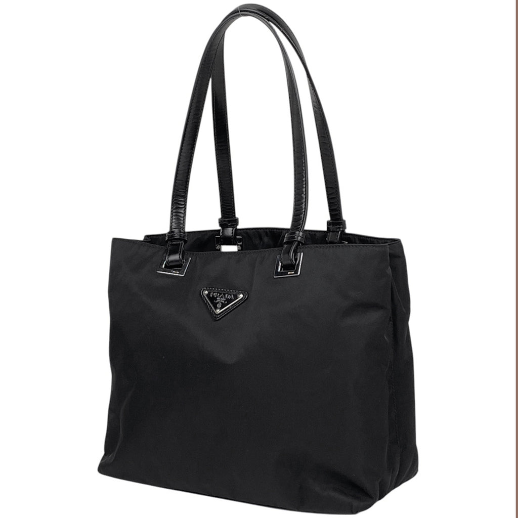 プラダ ロゴプレート トートバッグ ハンドバッグ トートバッグ ナイロン ネロ(ブラック) レディース 【中古】brbag