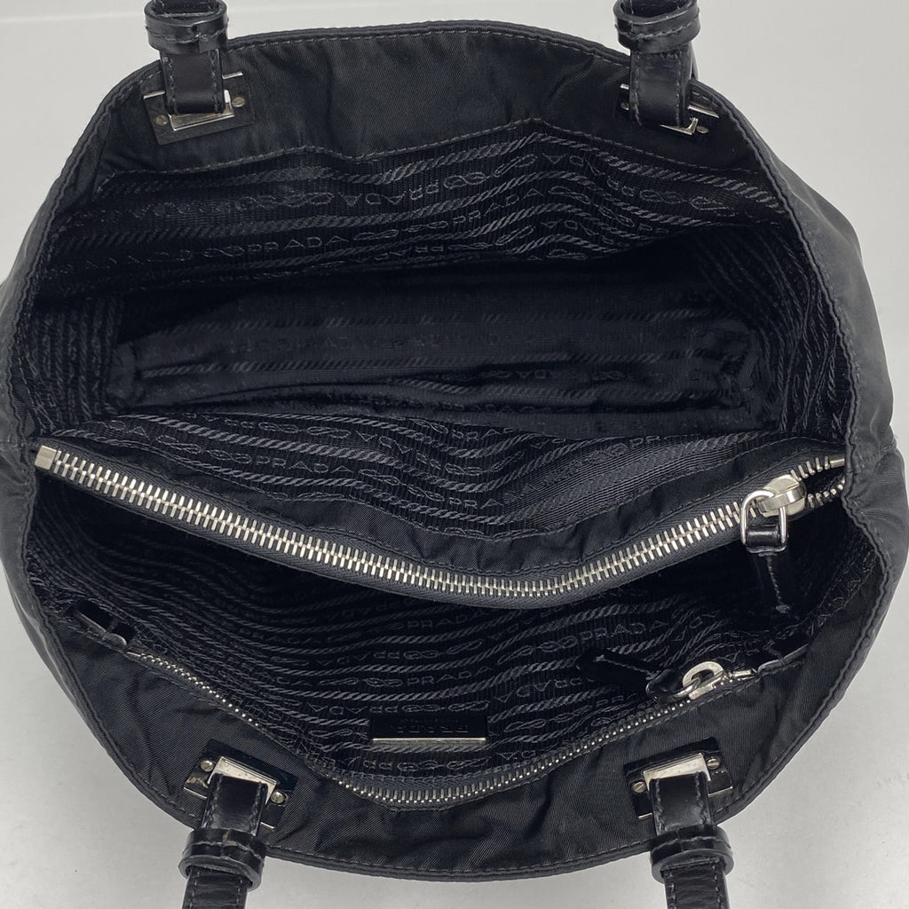 プラダ ロゴプレート トートバッグ ハンドバッグ トートバッグ ナイロン ネロ(ブラック) レディース 【中古】brbag