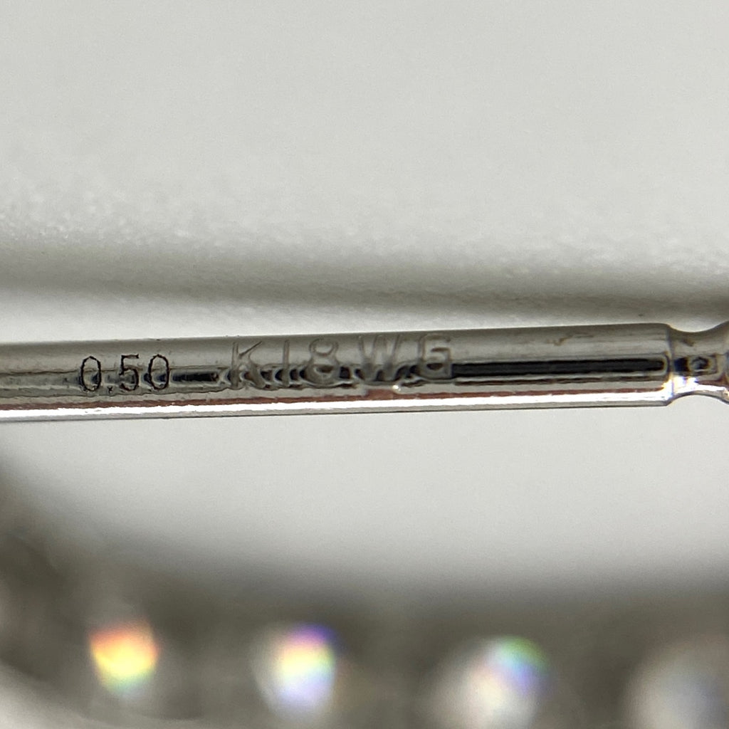 メレダイヤ デザインピアス WG ホワイトゴールド ピアス K18 WG ダイヤモンド レディース 【中古】nbjwl